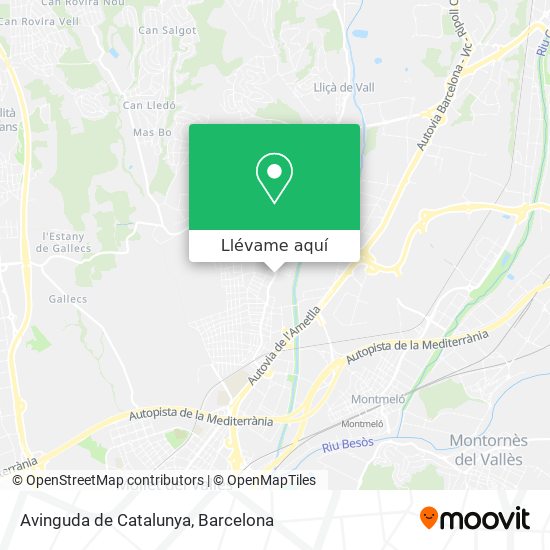 Mapa Avinguda de Catalunya