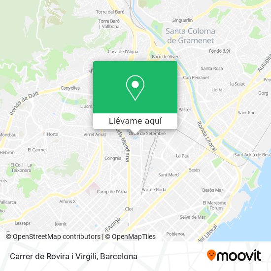 Mapa Carrer de Rovira i Virgili