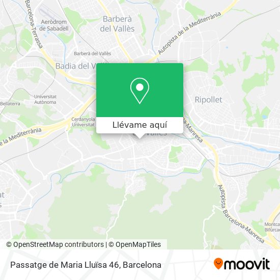 Mapa Passatge de Maria Lluïsa 46