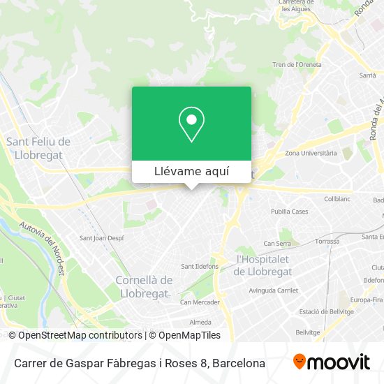 Mapa Carrer de Gaspar Fàbregas i Roses 8