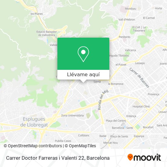 Mapa Carrer Doctor Farreras i Valentí 22