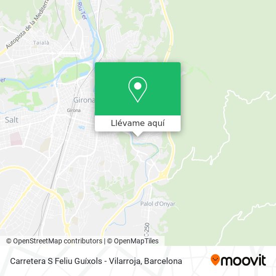 Mapa Carretera S Feliu Guíxols - Vilarroja