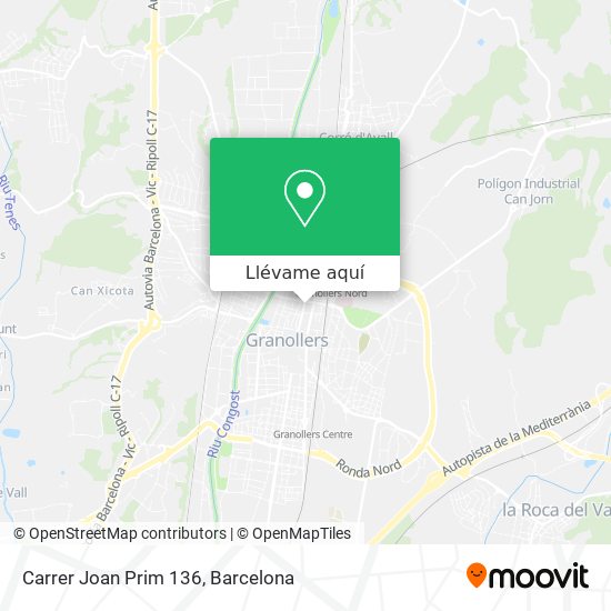 Mapa Carrer Joan Prim 136