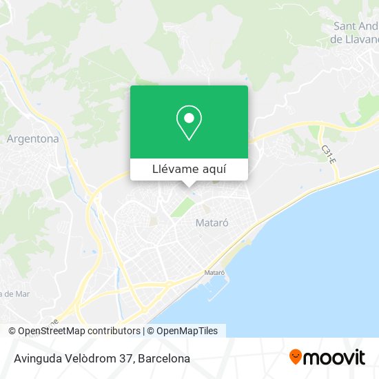 Mapa Avinguda Velòdrom 37