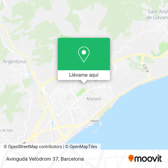 Mapa Avinguda Velòdrom 37