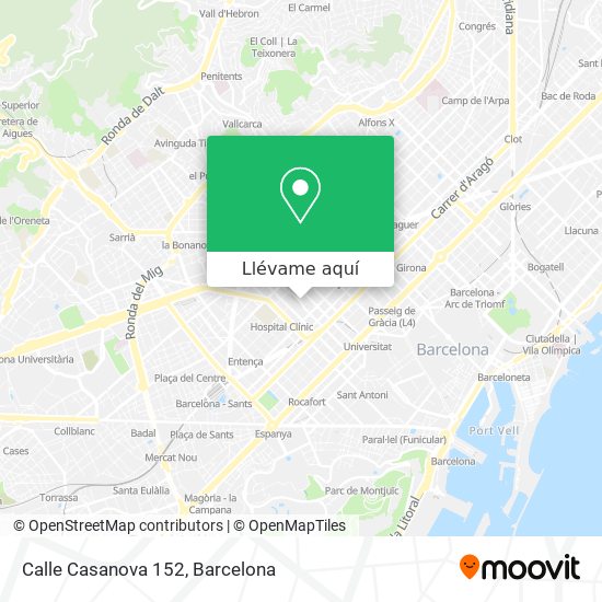 Mapa Calle Casanova 152