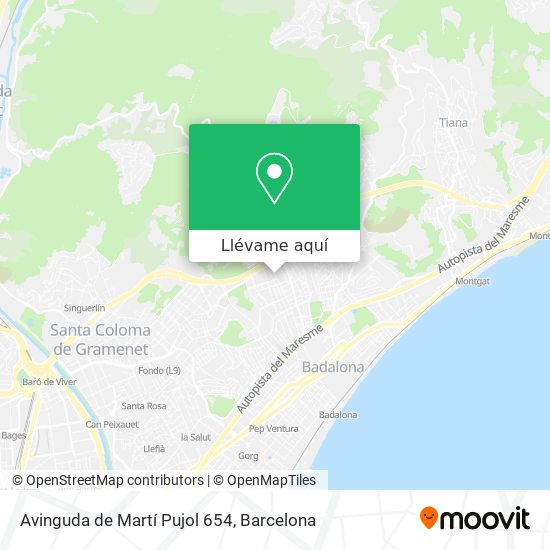 Mapa Avinguda de Martí Pujol 654