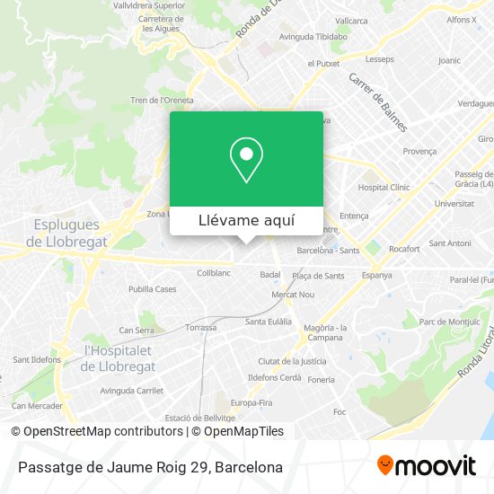 Mapa Passatge de Jaume Roig 29