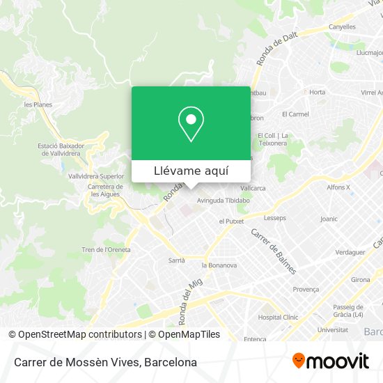 Mapa Carrer de Mossèn Vives