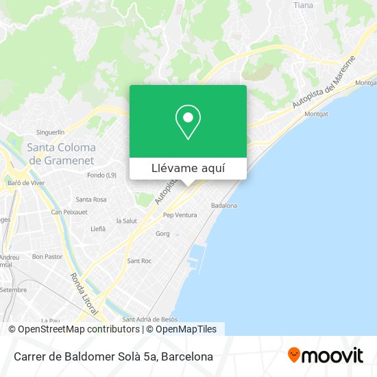 Mapa Carrer de Baldomer Solà 5a