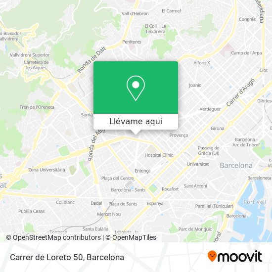 Mapa Carrer de Loreto 50