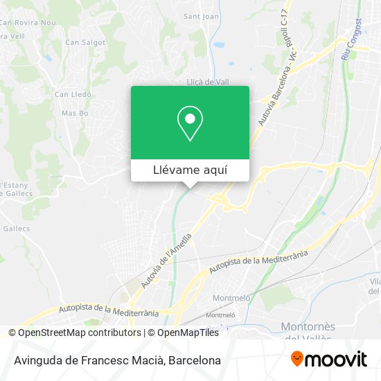 Mapa Avinguda de Francesc Macià