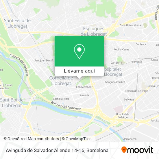 Mapa Avinguda de Salvador Allende 14-16