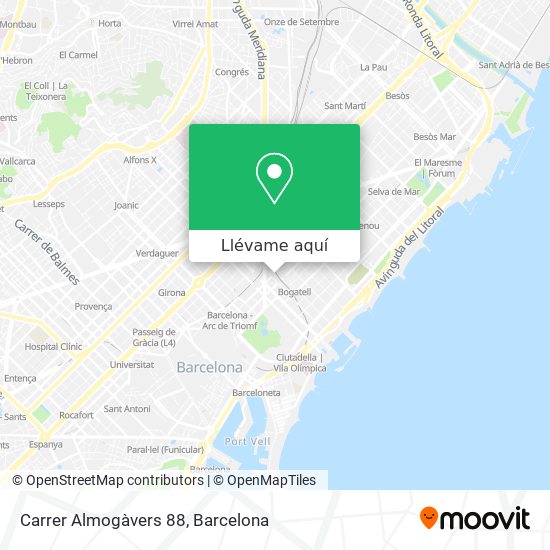 Mapa Carrer Almogàvers 88