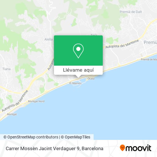 Mapa Carrer Mossèn Jacint Verdaguer 9