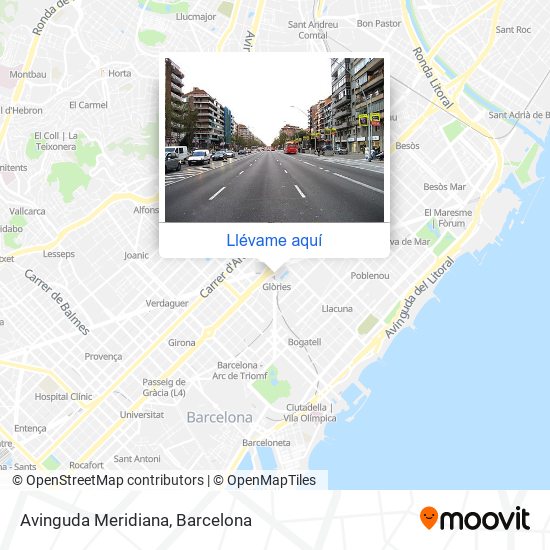 Mapa Avinguda Meridiana