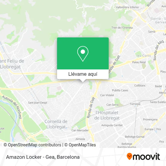 Mapa Amazon Locker - Gea