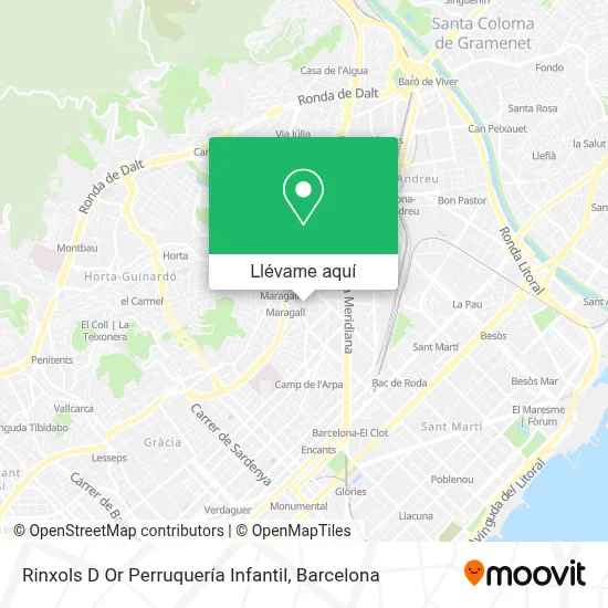 Mapa Rinxols D Or Perruquería Infantil