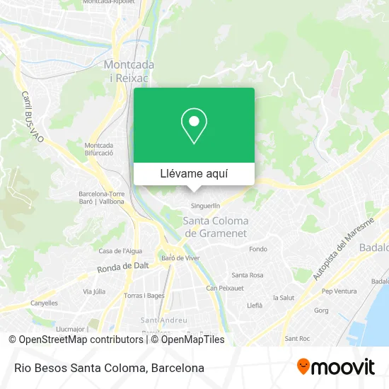 Mapa Rio Besos Santa Coloma