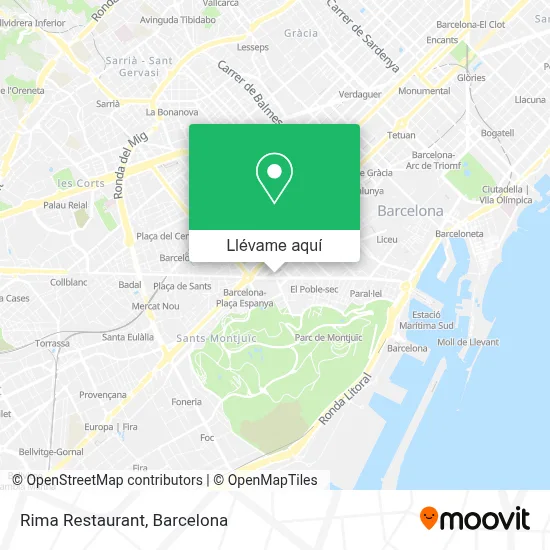 Mapa Rima Restaurant