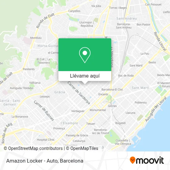 Mapa Amazon Locker - Auto