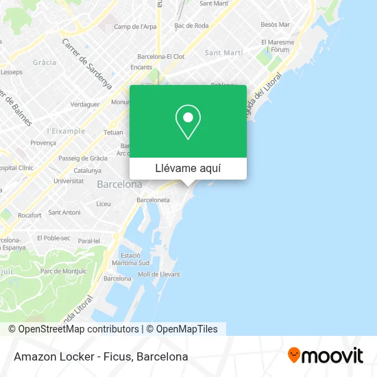 Mapa Amazon Locker - Ficus