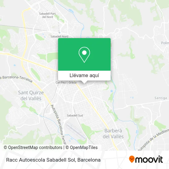 Mapa Racc Autoescola Sabadell Sol