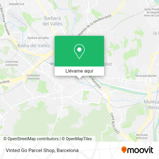 Mapa Vinted Go Parcel Shop