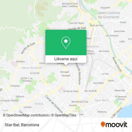 Mapa Star-Bar
