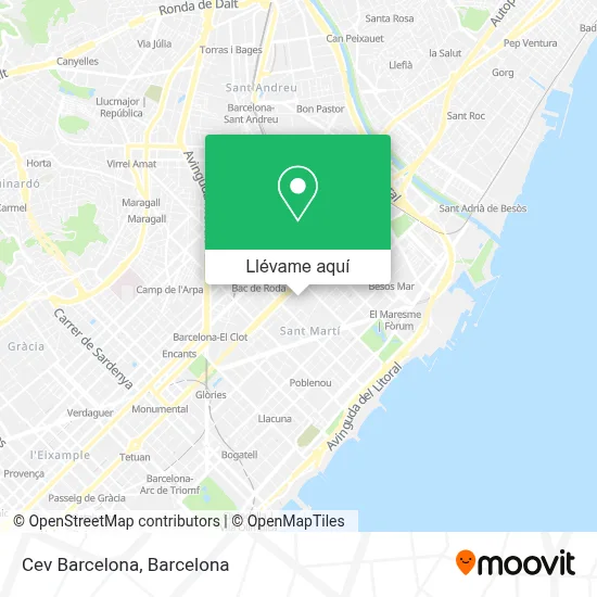 Mapa Cev Barcelona