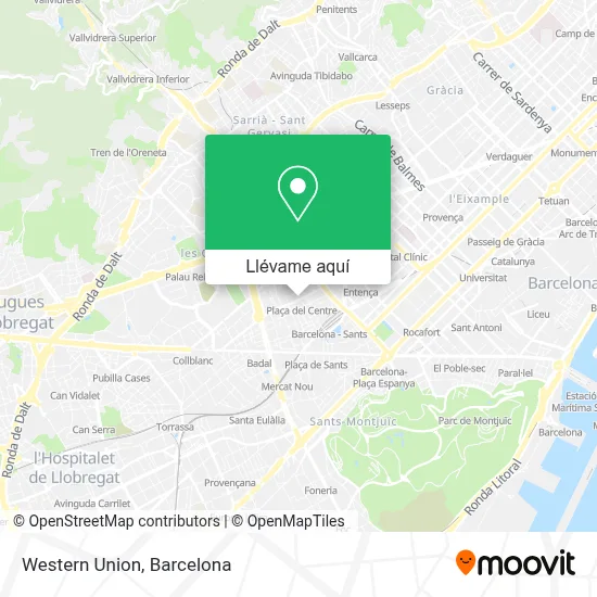 Mapa Western Union