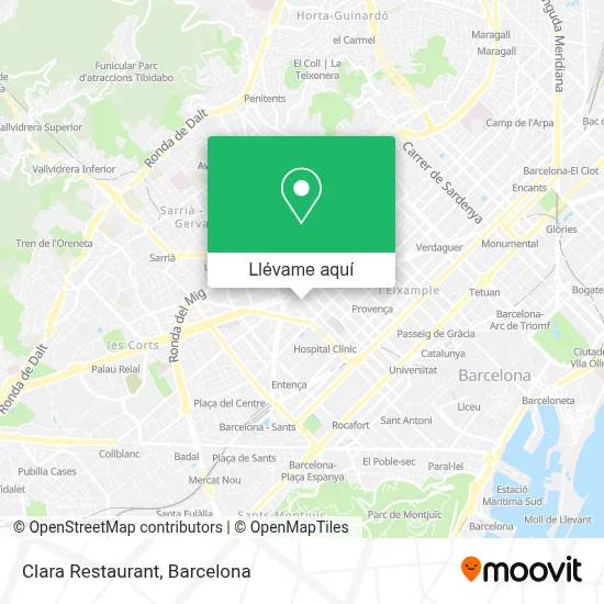 Mapa Clara Restaurant