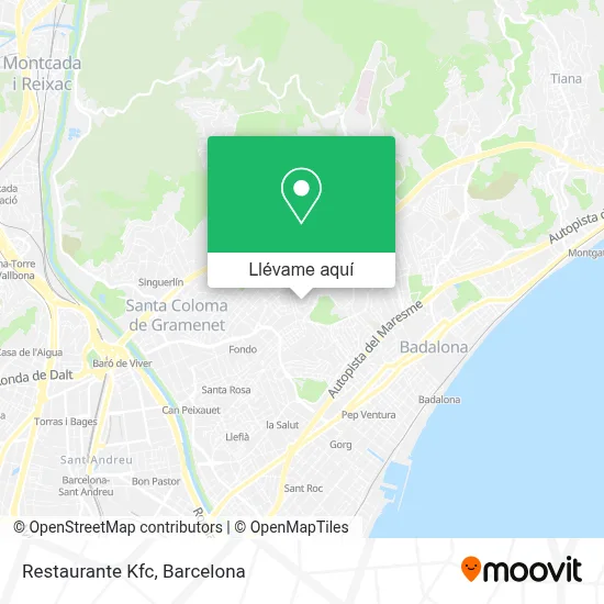 Mapa Restaurante Kfc
