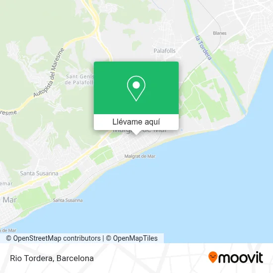 Mapa Rio Tordera