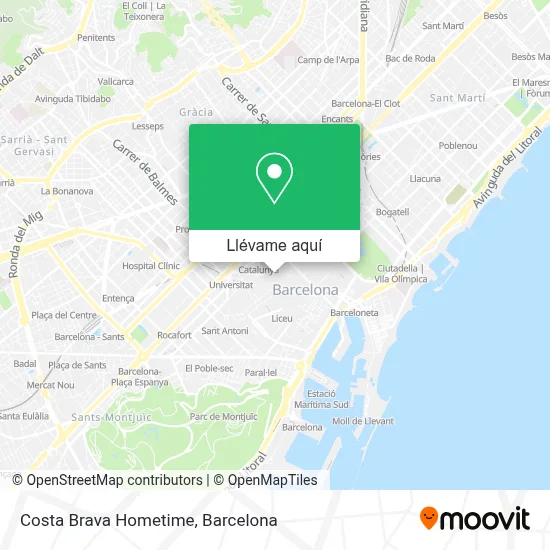 Mapa Costa Brava Hometime