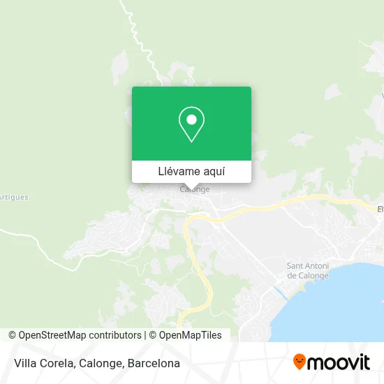 Mapa Villa Corela, Calonge