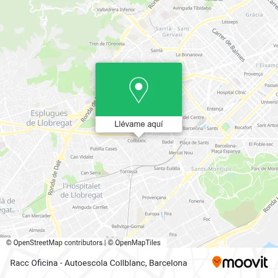 Mapa Racc Oficina - Autoescola Collblanc