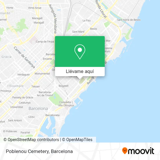 Mapa Poblenou Cemetery