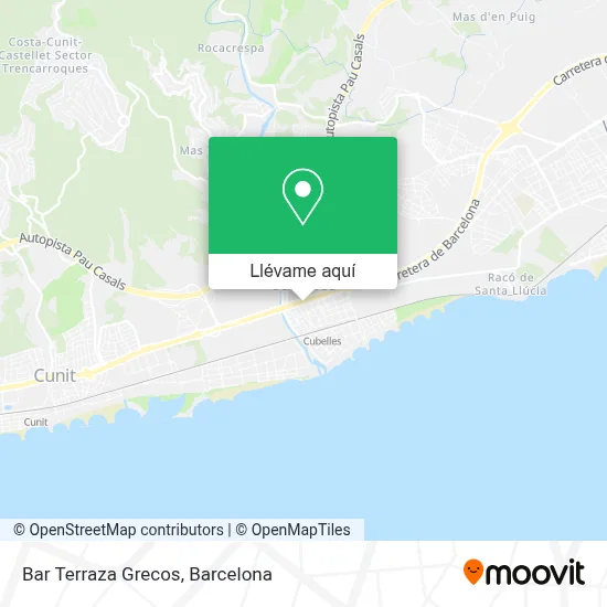Mapa Bar Terraza Grecos