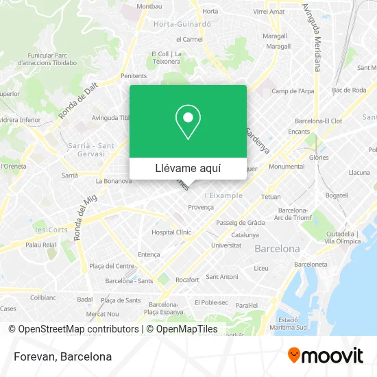 Mapa Forevan