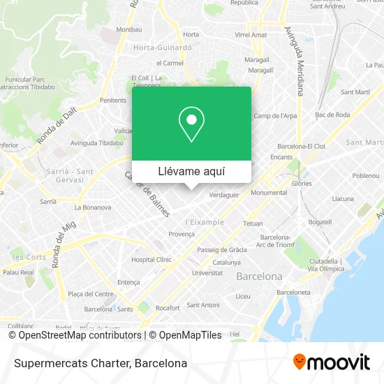 Mapa Supermercats Charter