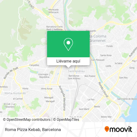 Mapa Roma Pizza Kebab