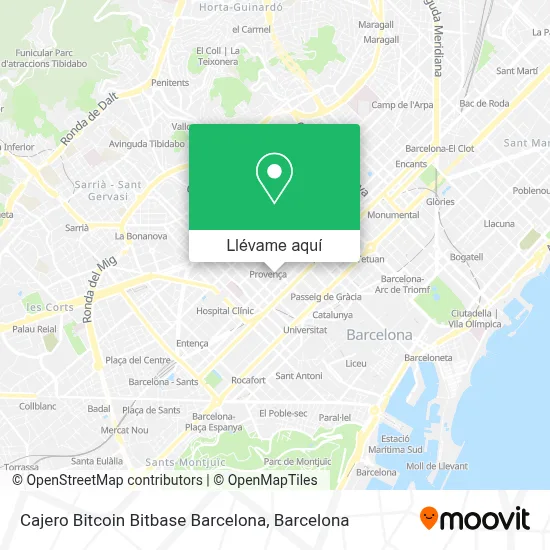 Mapa Cajero Bitcoin Bitbase Barcelona