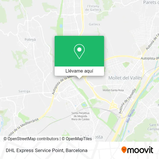 Mapa DHL Express Service Point