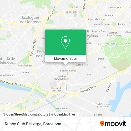Mapa Rugby Club Bellvitge