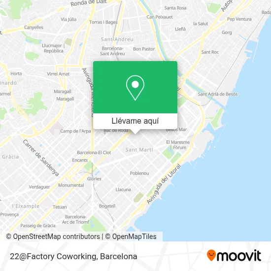 Mapa 22@Factory Coworking