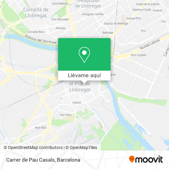 Mapa Carrer de Pau Casals