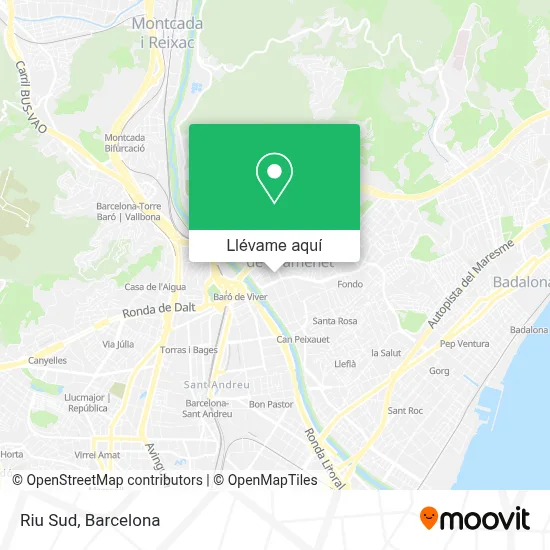 Mapa Riu Sud