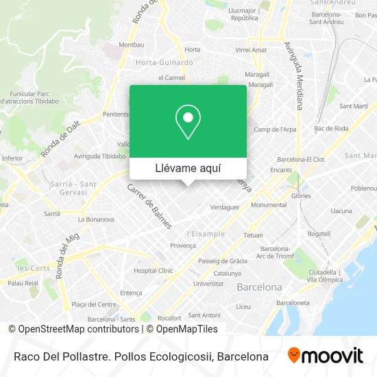 Mapa Raco Del Pollastre. Pollos Ecologicosii