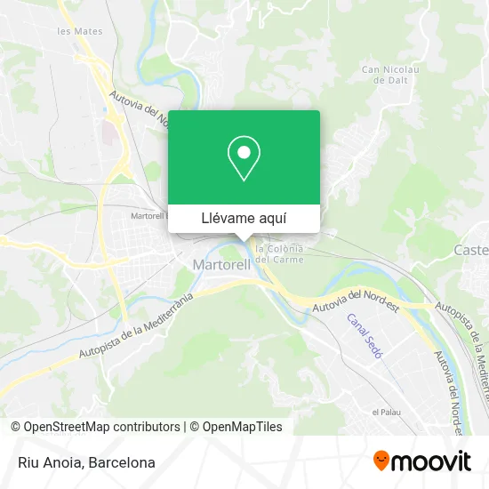 Mapa Riu Anoia